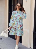 Vestido Floral Midi para Mujer Moda de Primavera Otoño 2025 Vestidos Largos para Mujeres Curvas - details 7