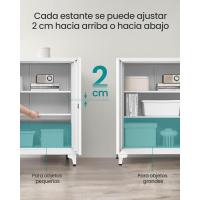 Archivador de Oficina, Armario Multifuncional, 2 Puertas, con Cerradura, Almacenamiento de Acero, para Sala de Estar, Gris Mate OMC013G01 - details 36