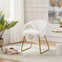 Silla de comedor moderna tapizada en terciopelo con brazos y respaldo ergonómico gris - details 46