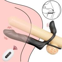 Leten-vibrador de doble penetración para hombres con anillo vibratorio, correa en la vagina, masaje, consolador de punto G, Juguetes sexuales para parejas mayores de 18 años - details 1