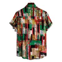 Camisa ajustada de manga corta para hombre, ropa informal con estampado grande, novedad de verano, 2021 - details 37