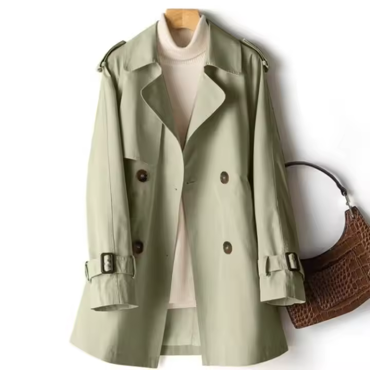 Chaqueta cortavientos con cuello vuelto para mujer, abrigos de moda de otoño - 1