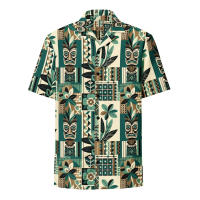 Camisa hawaiana vintage para hombre con estampado gráfico Maya, pantalón corto informal de verano, ropa de gran tamaño, camisas de solapa - details 4
