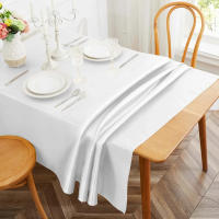 Mantel de Satén Blanco Largo Overlay Suave para Bodas, Fiestas, Restaurantes, Banquetes de Navidad - details 8