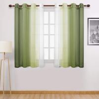 Cortinas De Ventana Gradiente Semi Transparentes Para Dormitorio Y Sala De Estar Bloqueo De Calor Sin Capa Doble Material Poliéster Modernas Con Borlas En Lado Instalación - details 2