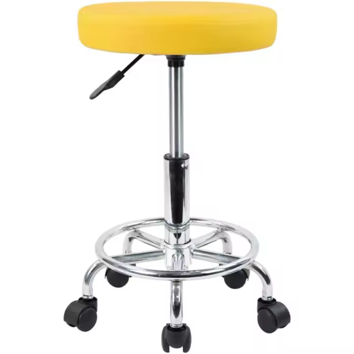 reposapiés Ajuste Altura Giratorio Medical SPA salón taburetes Masaje Silla Trabajo Color Blanco - 1