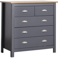 stock Comoda de Noche de 5 cajones en Gris/Roble - details 0