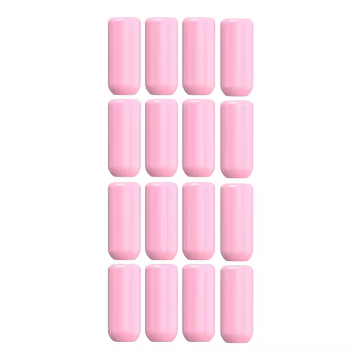 Funda elástica de silicona a prueba de fugas, accesorio reutilizable para artículos de tocador de viaje, 16 piezas, color rosa - 1