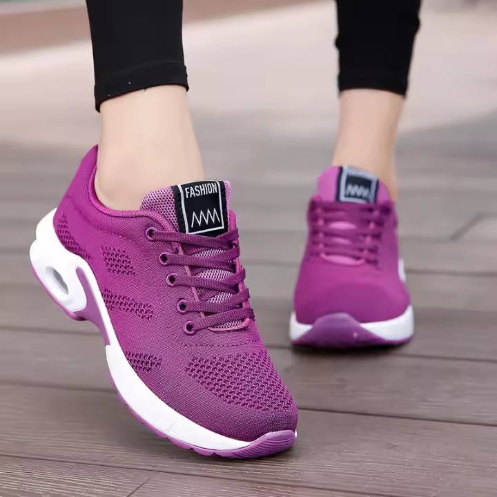 Zapatos de mujer Flying Weaving, zapatos deportivos para correr con absorción de impactos de aire - 1