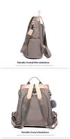 Mochila de Cuero PU para Mujer Bolso Informal Retro Impermeable Ideal para Viajes - details 8