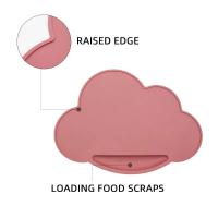 Posavasos de Nube de Silicona Portátil Placa Antideslizante para Alimentos de Bebé Vajilla Infantil - details 0