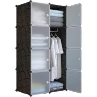 Armario Modular Organizador de Ropa de 12 Módulos para Hogar Estante de Almacenamiento para Dormitorio Negro - details 14