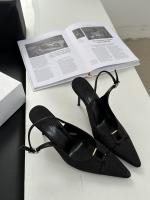 Temperamento francés bolsa cabeza sandalias nueva trasera stiletto vacío tacones altos socialite cabeza puntiaguda boca poco profunda zapatos individuales - details 10