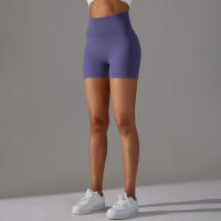 Pantalones cortos de yoga para mujer, pantalones cortos Fiess para correr, ciclismo, transpirables, cintura alta, entrenamiento, gimnasio, verano - details 66