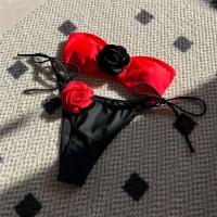 Bikini tanga para mujer, traje de baño brasileño con cordones, conjunto de bikini para mujer 2025 - details 32