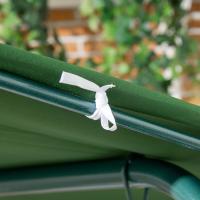 Columpio de Jardín de 3 Plazas Balance Exterior con Techo Ajustable y Marco de Acero Carga 240kg - details 25
