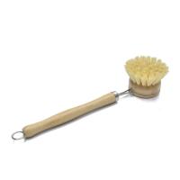 Cepillo para lavar platos de madera cepillada Natural, equipado con fibra Tampico y cabezales de cepillo de repuesto de madera de bambú de 2 uds, utilizado para - details 1