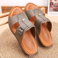 Sandalias de Cuero para Hombres GUYISA Suelas Gruesas, Antideslizantes, Acogedoras para Interiores y Exteriores - details 2
