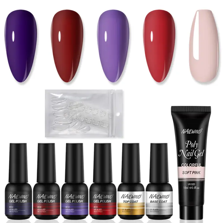 NAILWIND-Juego de manicura con lámpara UV, esmalte de uñas en Gel, Kit de barniz semipermanente, taladro eléctrico, juego completo de herramientas para uñas - 1