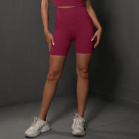 Nessaj-pantalones cortos sin costuras de cintura alta para mujer, mallas ajustadas de realce, para yoga, correr y fitness - details 29
