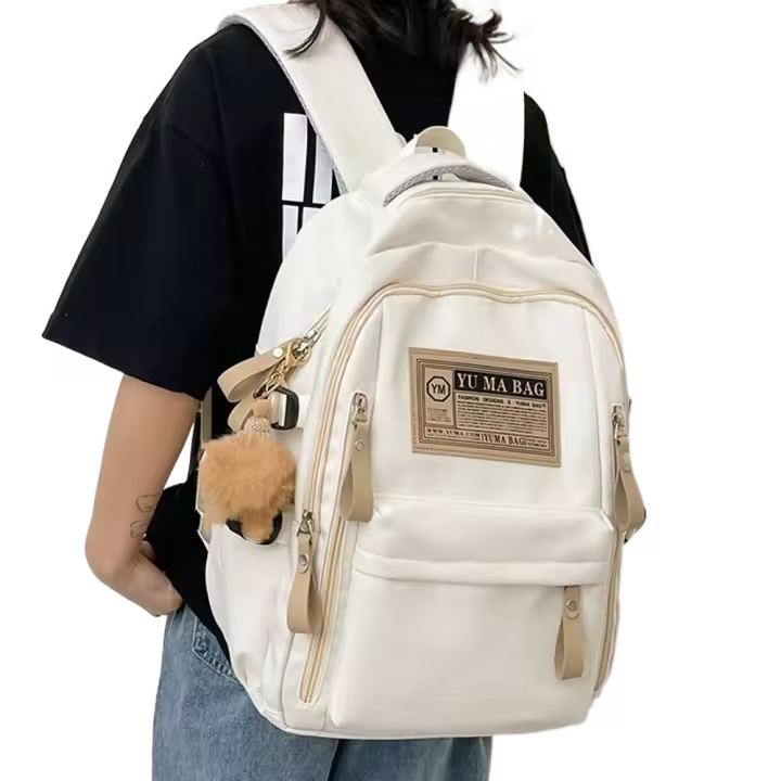 Mochila impermeable de gran capacidad para estudiantes, bolso escolar de nailon con cremallera y múltiples bolsillos, mochila informal de ocio para adolescentes, viaje - 1