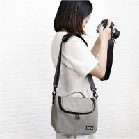 Bolsa para lentes, bolsas impermeables para cámaras, bolsa de almacenamiento de hombro, bolsas para cámaras Dslr negras, bolsas para cámaras digitales grises para cámara SLR - details 3