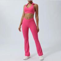 Conjunto de Yoga para Mujer Nuevo Traje Deportivo y Fitness con Sujetador de Cuello Colgante y Pantalones de Yoga Levantados 2 Piezas en Nylon para Primavera/Verano - details 3