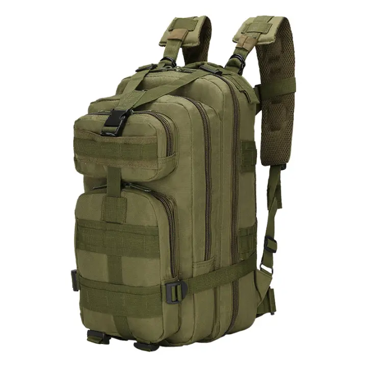 Mochila táctica ligera de asalto para hombre, bolsa de viaje y senderismo, sistema MOLLE impermeable, para caza, 3 días, 25L - 1