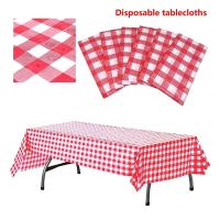 Mantel de Picnic Impermeable de Cuadros Rojos Negros 137x274cm Ideal para Bodas, Cumpleaños, Picnics Interiores y Exteriores - details 0