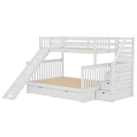 Cama de Almacenamiento Multifuncional Blanca 90 x 200 sobre 140 x 200 Con Cajones - details 1