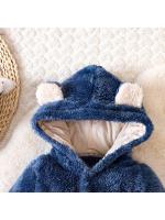 Hibobi Monopinto De Algodón Para Niños En Invierno Con Capucha Forma Oso Manga Larga Suéter Acolchado Para Bebés Menores De Un Año - details 5