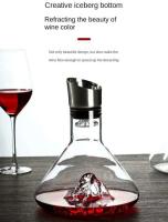 Botellas de vino espesadas de vidrio hechas a mano para el hogar, iceberg en cascada rápida, accesorios de bar - details 5
