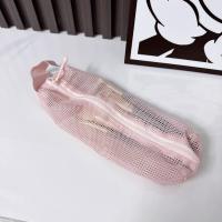 Neceser de malla con asa práctica, bolsa de almacenamiento de artículos de tocador plegable y transpirable, bolsa de maquillaje ligera, bolso de lavado para niñas - details 11