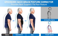 Corrector de postura de espalda para mujeres y hombres, soporte Lumbar para cuello, hombros, mejora la joroba y el alivio del dolor de espalda - details 1