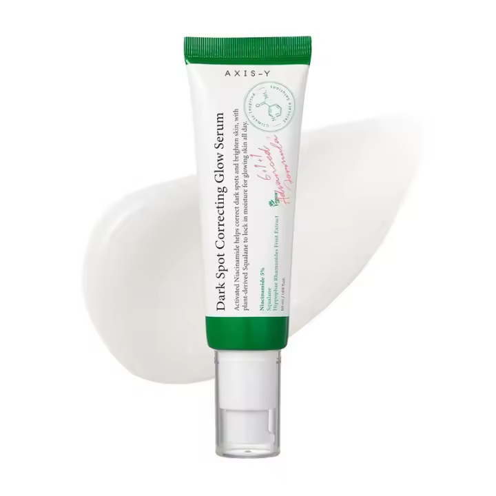 AXIS-Y Correcting Glow 5% Eliminador de manchas oscuras para el rostro Suero de niacinamida para el cuidado coreano vegano para todo tipo de piel - 1.69 fl. oz. - 1