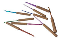 Agujas de Crochet de Mano para Costura Kit de 9 Piezas con Mango de Madera y Agujas de Aluminio para Tejer y Brujar Herramientas de Costura Pelucas y Accesorios - details 2