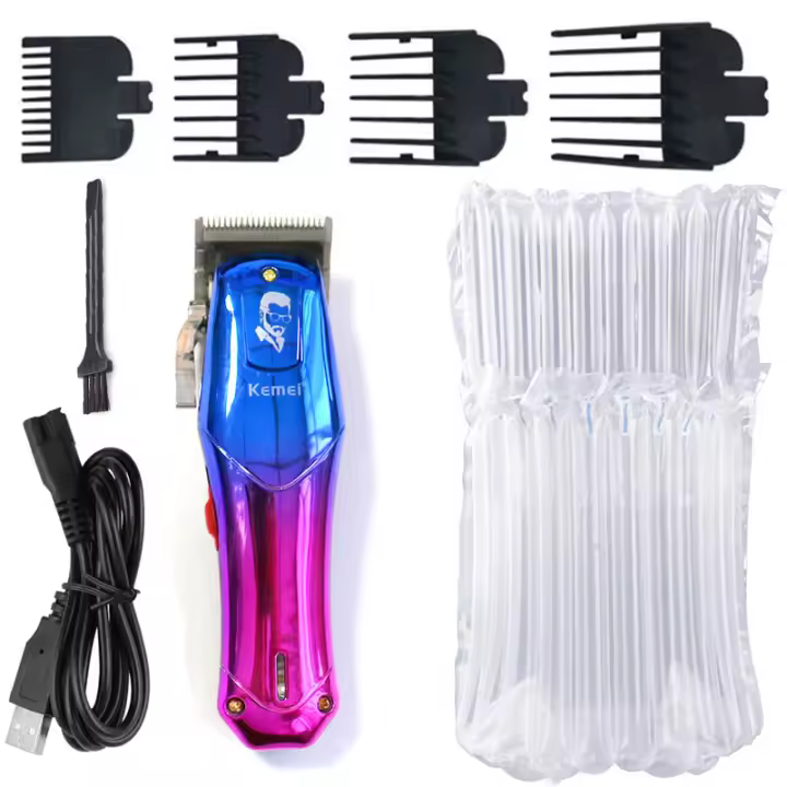 Kemei-cortapelos inalámbrico potente para hombre, recortador de barba eléctrico recargable, corte de pelo ajustable, Original - 1