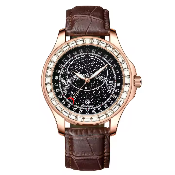Reloj suizo nuevo para hombre, reloj de cuarzo con cinturón luminoso a prueba de agua - 1