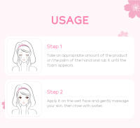 FENYI Japón Cherry Blossom Limpiador facial Sakura Control de aceite Lavado facial Limpieza profunda 50 g - details 10