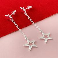 Pendientes ondulados chapados en plata, joyería de moda femenina, estilo minimalista, regalo de Navidad. - details 18