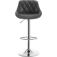 Taburete de Bar de Terciopelo Altura Ajustable, Giratorio, Poltrona de Cocina, Diseño Gris Oscuro - details 25