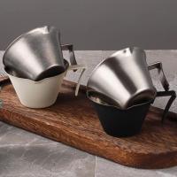 Taza de extracción de Espresso de 100ML, acero inoxidable 304 con escala, gruesa, exquisita taza de café de onza, accesorios para el hogar, cocina y cafetería - details 1