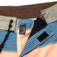 Traje de baño a rayas para hombre, de alta elasticidad, secado rápido, impermeable, tipo bermuda. - details 4