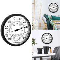 Higrómetro decorativo de 10 pulgadas, reloj decorativo para pared de jardín, termómetro interior y exterior, estación meteorológica, termómetro - details 1