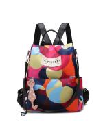 Mochila Multifuncional Antirrobo de Gran Capacidad Estilo Floral Correa de Hombro Arcuada - details 37