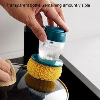 Cepillo dispensador recargable para limpieza de platos, dispositivo portátil para lavar platos, dispensador de jabón líquido - details 3