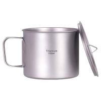 Taza de camping ultraligera con tapa y asa plegable, utensilios de cocina para exteriores, mochilas y picnics - details 0
