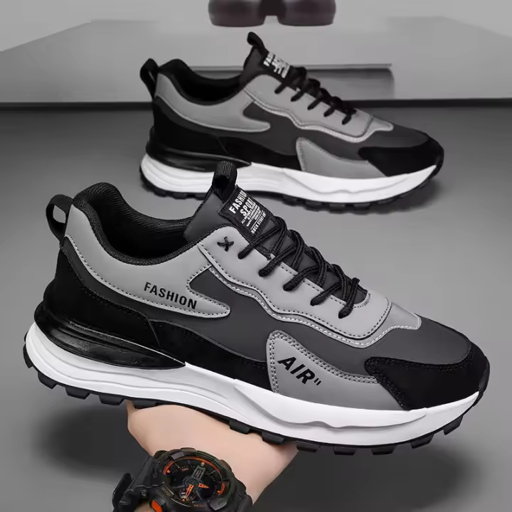 Zapatillas de Moda para Hombres 2024 Zapatos Casuales de Otoño Impermeables de Cuero - 1