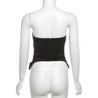 BUNO- Mini traje de falda por encima de la rodilla de calle alta para chica, sólido ajustado, falda halter sin espalda. - details 12