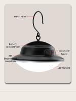 Luz de Camping de 3 modos, linterna portátil Retro con batería recargable de 18650, Bombilla de iluminación para tienda de emergencia al aire libre con gancho, lámpara de tienda - details 6